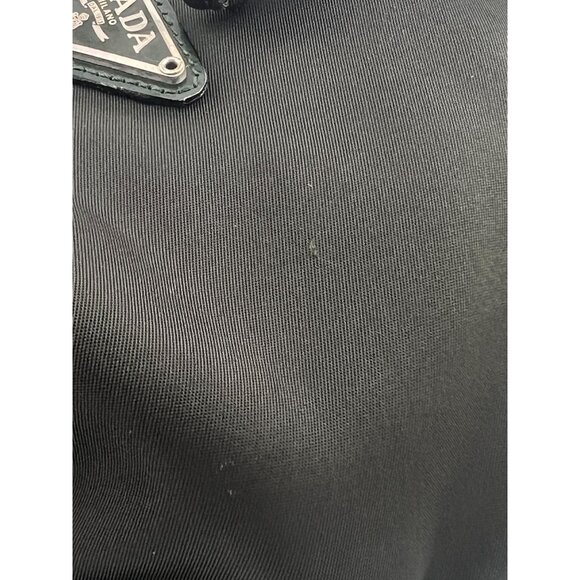 Authentic Prada Bucket Drawstring Pouch Bag Nero Nylon Vintage Dark Green Handba - Picture 10 of 15